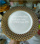 Đĩa kim cương đựng bánh giữa mâm 25cm