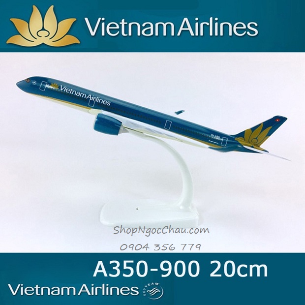 Mô hình máy bay tĩnh Airbus A350-900 Vietnam airlines 20cm.jpg