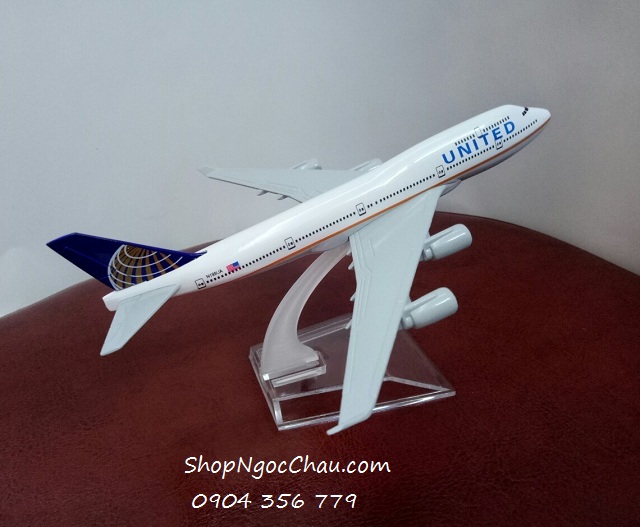 a Mô hình máy bay tĩnh B747 United Airlines (New Logo) 16cm.jpg