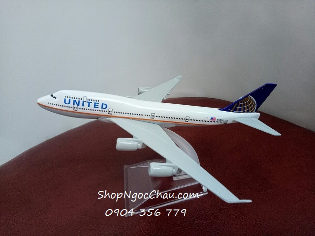 a- Mô hình máy bay tĩnh B747 United Airlines (New Logo) 16cm.jpg
